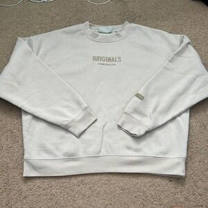 Oversized Cream and white Originals Brooklyn Cloth sweatshirt